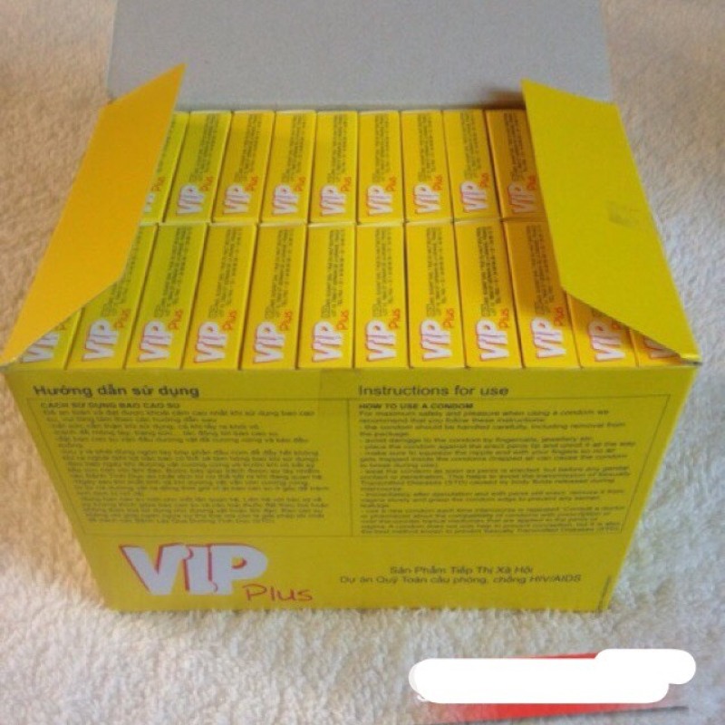 Bao cao su VIP PLUS khách sạn 144 cái - Bao cao su giá rẻ tại Shop Núi Lửa